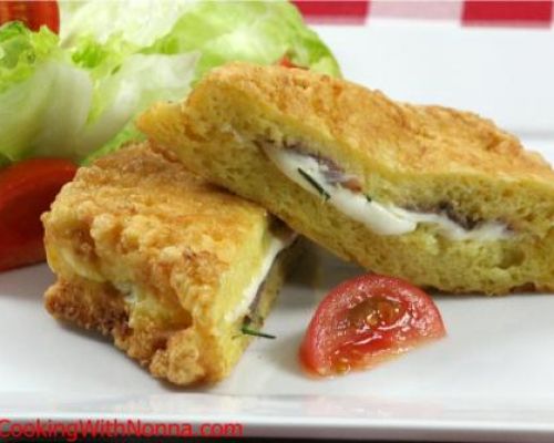 Mozzarella in Carrozza with Anchovies